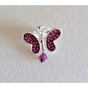 Birthstone Butterfly Tac Pin: February